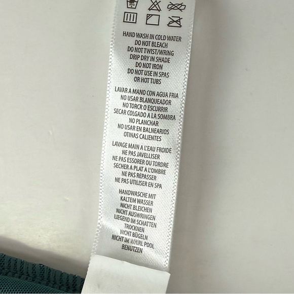 Coco Reef Tankini Top Womens Size 38D Green Ruched Back Tie NWT - Picture 7 of 11